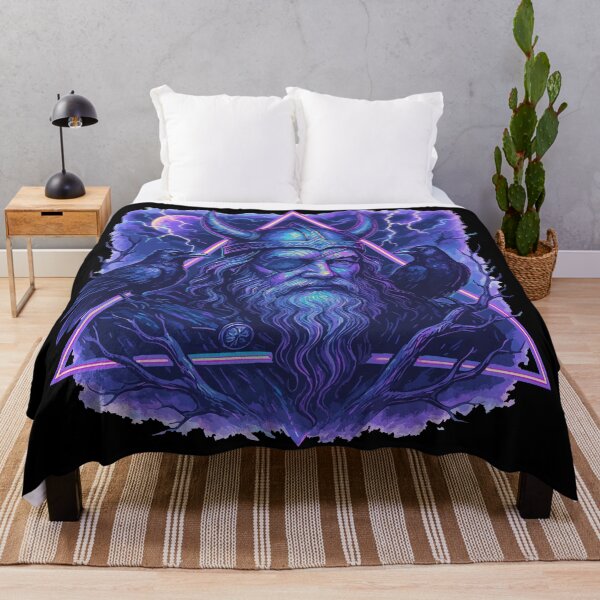 Item preview, Odin Hugin y Munin Valhalla Vaporwave designed and sold by TomFrontierArt.
