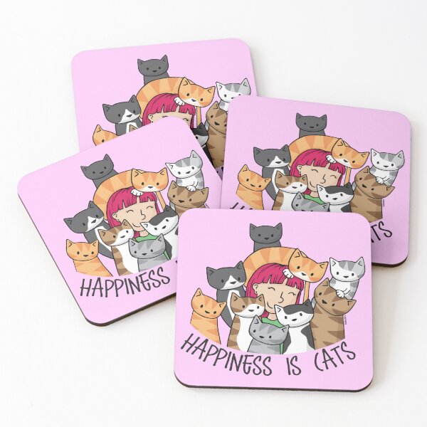Item preview, Happiness is Cats designed and sold by doodlecats.