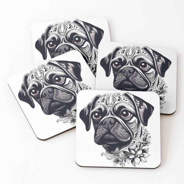 Item preview, Tribal pug designed and sold by ArtfulPlay.