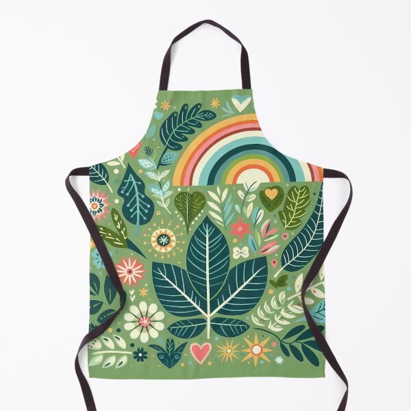 Item preview, Lush Green Jungle Pattern - Scandinavian Folk Art by heidiannemorris © designed and sold by FOLK ART FUSION by heidiannemorris.
