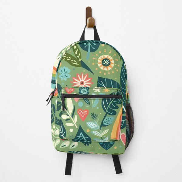 Item preview, Lush Green Jungle Pattern - Scandinavian Folk Art by heidiannemorris © designed and sold by FOLK ART FUSION by heidiannemorris.