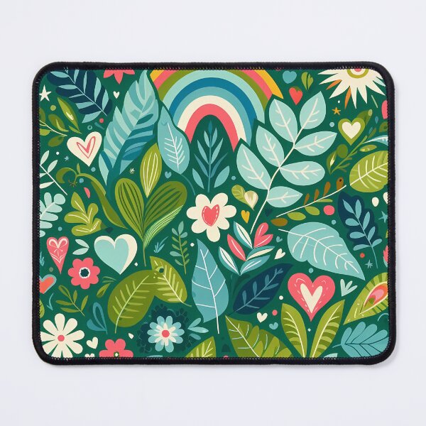Item preview, Peaceful Jungle Plant Pattern - Scandinavian Folk Art by heidiannemorris © designed and sold by FOLK ART FUSION by heidiannemorris.