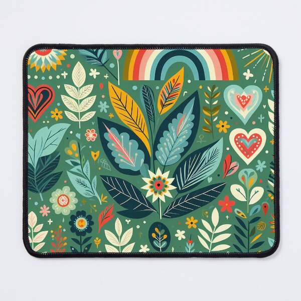 Item preview, Vibrant Jungle Growth Pattern - Scandinavian Folk Art by heidiannemorris © designed and sold by FOLK ART FUSION by heidiannemorris.