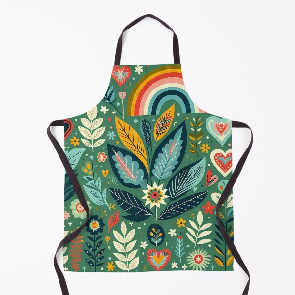 Item preview, Vibrant Jungle Growth Pattern - Scandinavian Folk Art by heidiannemorris © designed and sold by FOLK ART FUSION by heidiannemorris.