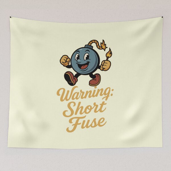 Item preview, Short Temper Warning Graphic designed and sold by Hadrion.