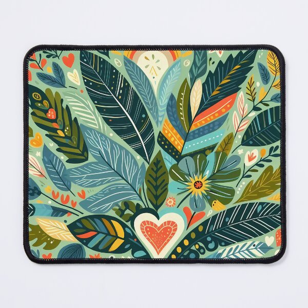 Item preview, Tropical Harmony Botanic Pattern - Scandinavian Folk Art by heidiannemorris © designed and sold by FOLK ART FUSION.