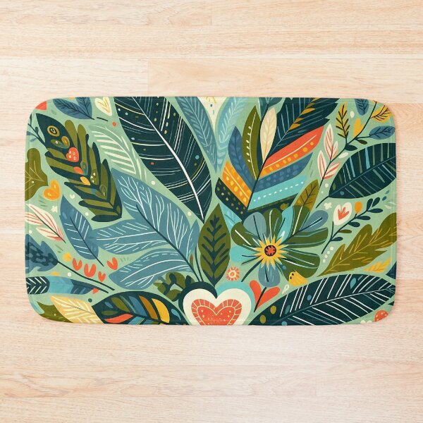 Item preview, Tropical Harmony Botanic Pattern - Scandinavian Folk Art by heidiannemorris © designed and sold by FOLK ART FUSION by heidiannemorris.