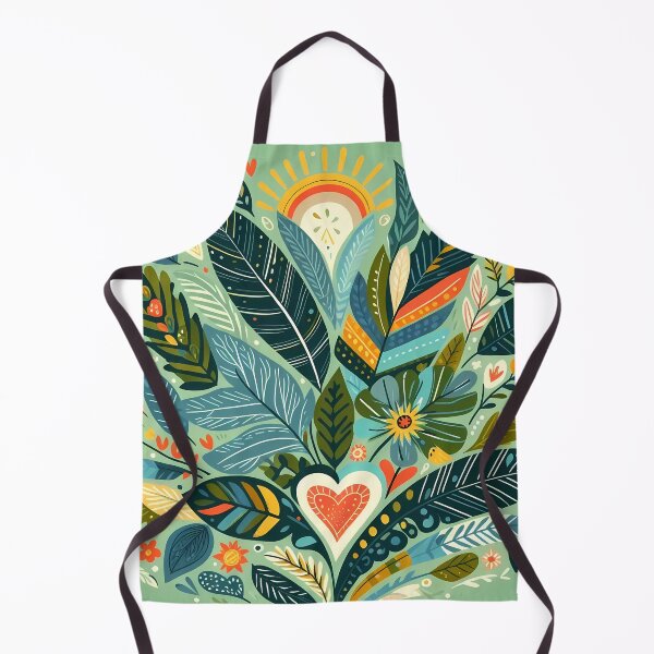 Item preview, Tropical Harmony Botanic Pattern - Scandinavian Folk Art by heidiannemorris © designed and sold by FOLK ART FUSION by heidiannemorris.