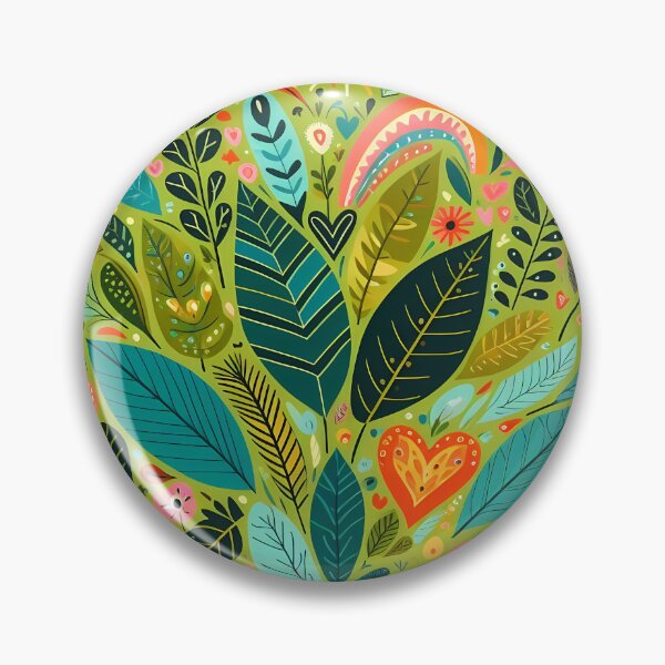 Item preview, Nature's Jungle Pattern - Scandinavian Folk Art by heidiannemorris © designed and sold by FOLK ART FUSION by heidiannemorris.