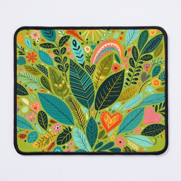 Item preview, Nature's Jungle Pattern - Scandinavian Folk Art by heidiannemorris © designed and sold by FOLK ART FUSION by heidiannemorris.
