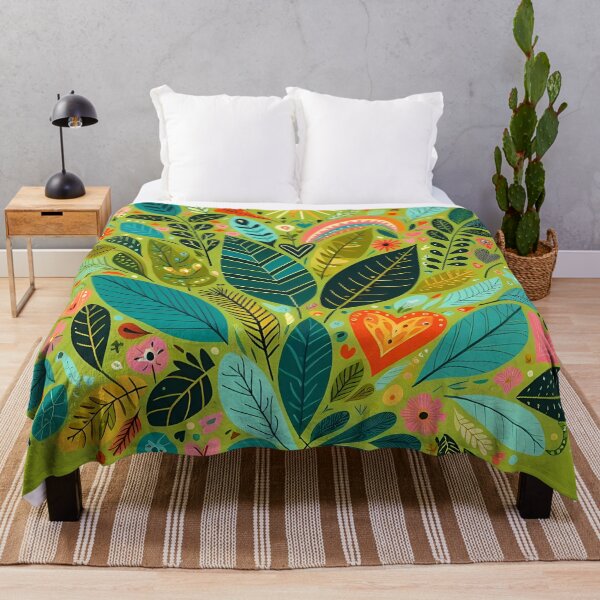 Item preview, Nature's Jungle Pattern - Scandinavian Folk Art by heidiannemorris © designed and sold by FOLK ART FUSION by heidiannemorris.