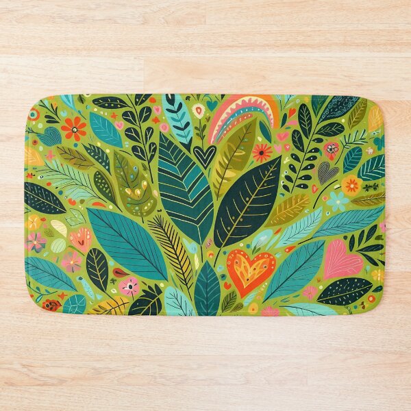 Item preview, Nature's Jungle Pattern - Scandinavian Folk Art by heidiannemorris © designed and sold by FOLK ART FUSION by heidiannemorris.