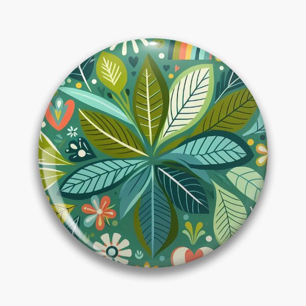 Item preview, Botanical Jungle Foliage - Scandinavian Folk Art by heidiannemorris © designed and sold by FOLK ART FUSION by heidiannemorris.