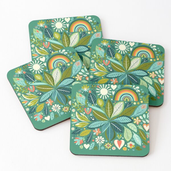 Item preview, Botanical Jungle Foliage - Scandinavian Folk Art by heidiannemorris © designed and sold by FOLK ART FUSION by heidiannemorris.