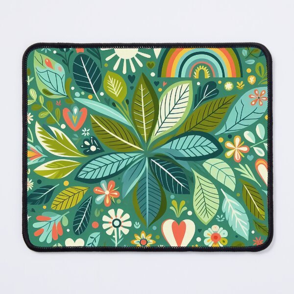 Item preview, Botanical Jungle Foliage - Scandinavian Folk Art by heidiannemorris © designed and sold by FOLK ART FUSION by heidiannemorris.