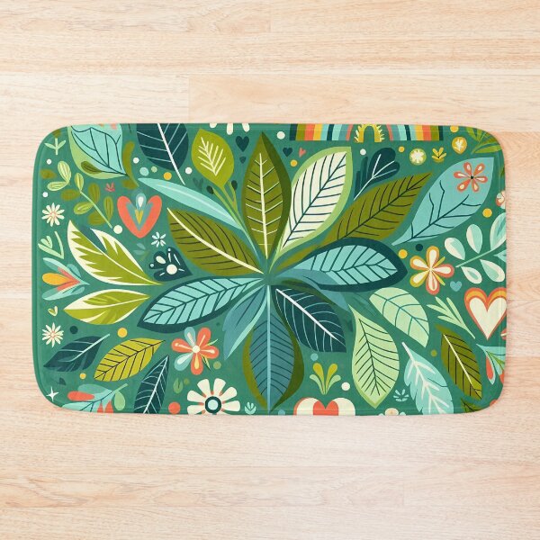 Item preview, Botanical Jungle Foliage - Scandinavian Folk Art by heidiannemorris © designed and sold by FOLK ART FUSION by heidiannemorris.