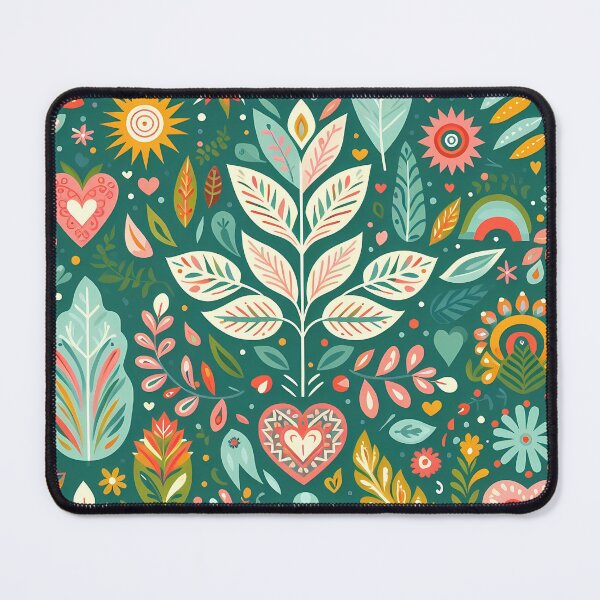 Item preview, Vibrant Tropical Botanic Pattern - Scandinavian Folk Art by heidiannemorris © designed and sold by FOLK ART FUSION by heidiannemorris.