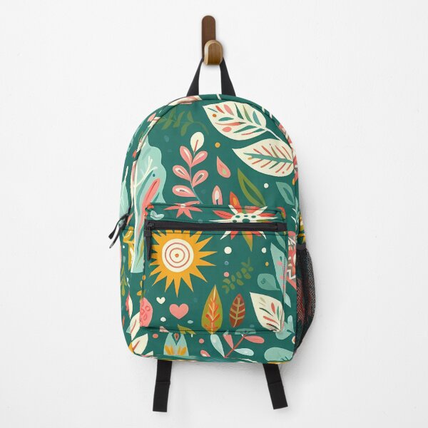 Item preview, Vibrant Tropical Botanic Pattern - Scandinavian Folk Art by heidiannemorris © designed and sold by FOLK ART FUSION by heidiannemorris.