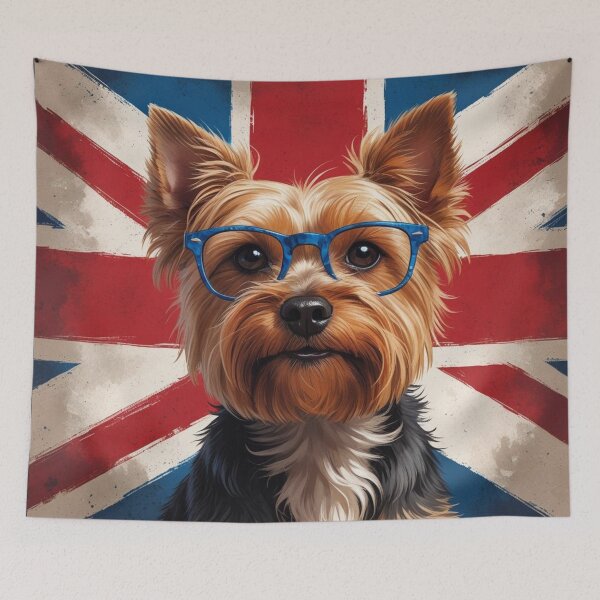 Item preview, Patriotic yorkshire terrier lover UK flag england designed and sold by jackoslimited.