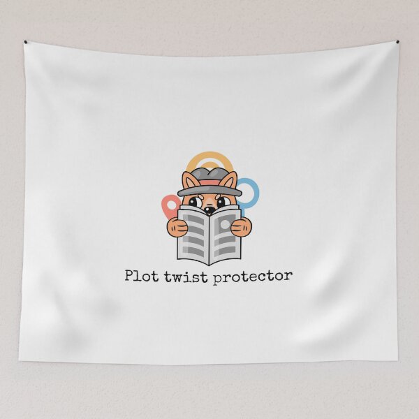 Item preview, Dog Detective Reading Newspaper – "Plot Twist Protector" Book Lover designed and sold by holaitssher.