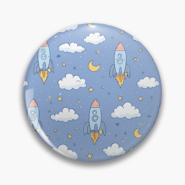 Item preview, Whimsical Space Rocket Pattern designed and sold by bapupa.