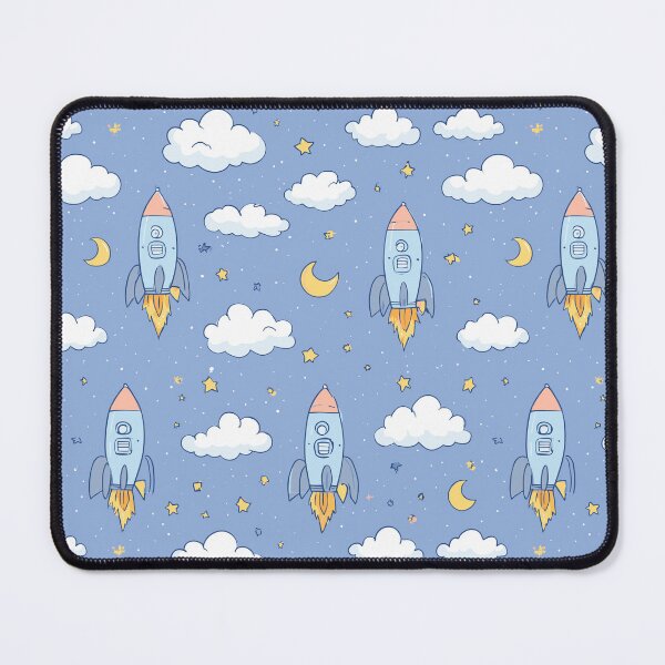 Item preview, Whimsical Space Rocket Pattern designed and sold by bapupa.