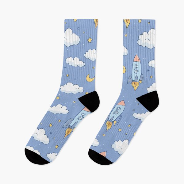 Item preview, Whimsical Space Rocket Pattern designed and sold by bapupa.
