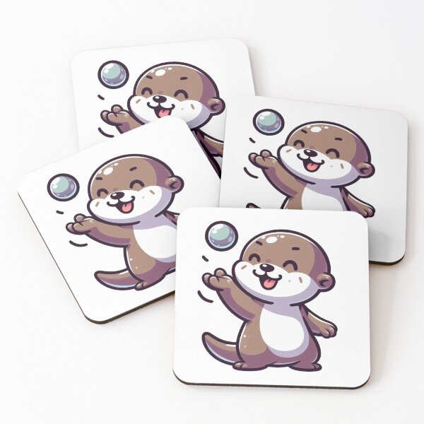 Item preview, Cheeky Cartoon Otter – Pebble Tricks & River Charm designed and sold by Confuzz1ed.