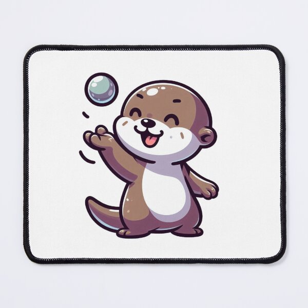 Item preview, Cheeky Cartoon Otter – Pebble Tricks & River Charm designed and sold by Confuzz1ed.