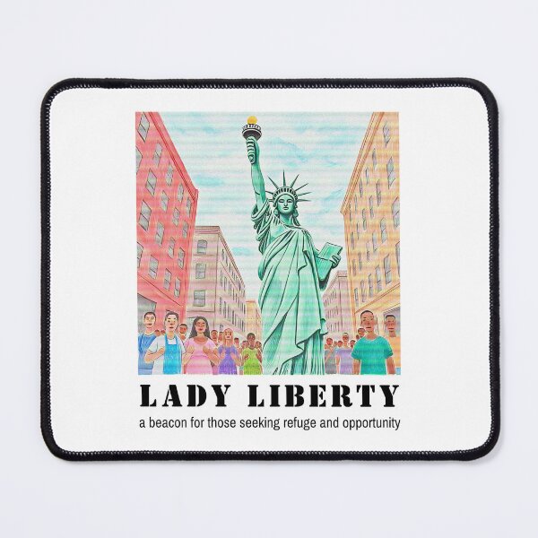 Item preview, Lady Liberty – A Beacon for Refuge and Freedom designed and sold by Ren's Red.