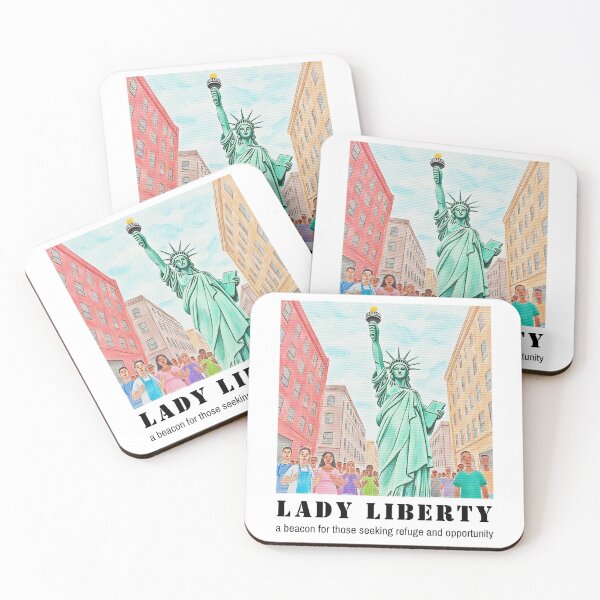 Item preview, Lady Liberty – A Beacon for Refuge and Freedom designed and sold by Ren's Red.