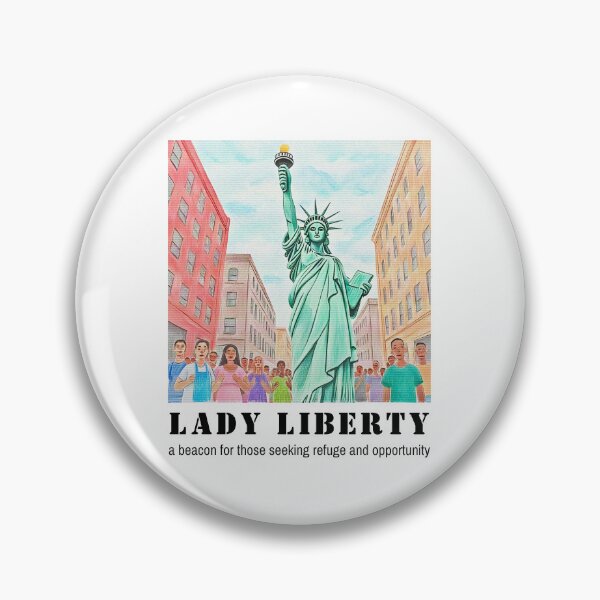 Item preview, Lady Liberty – A Beacon for Refuge and Freedom designed and sold by Ren's Red.