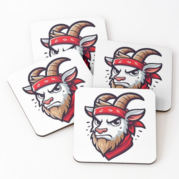 Item preview, Grumpy Cartoon Goat – Mountain Sass with Bandana Flair designed and sold by Confuzz1ed.