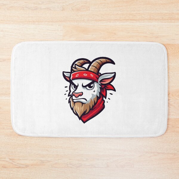 Item preview, Grumpy Cartoon Goat – Mountain Sass with Bandana Flair designed and sold by Confuzz1ed.