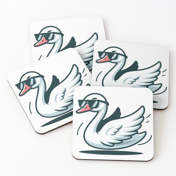 Item preview, Chic Cartoon Swan – Grace with an Edge designed and sold by Confuzz1ed.