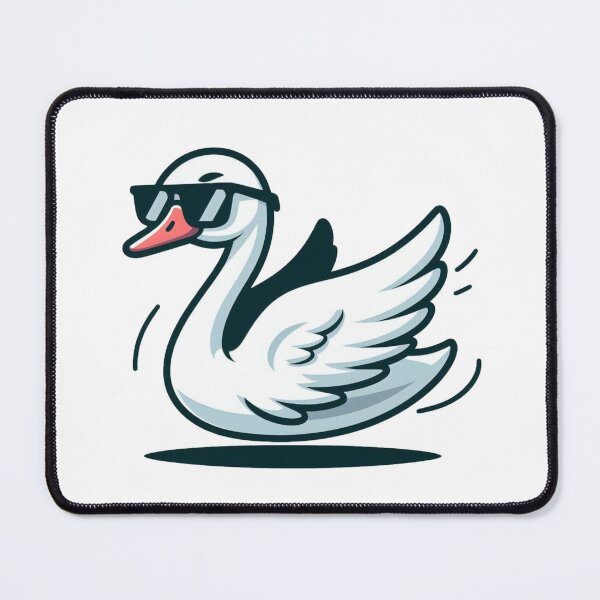 Item preview, Chic Cartoon Swan – Grace with an Edge designed and sold by Confuzz1ed.