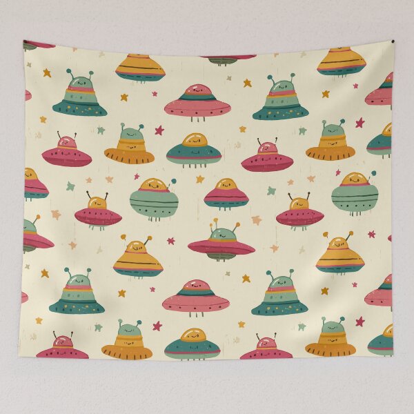 Item preview, Cute UFO Pattern designed and sold by bapupa.