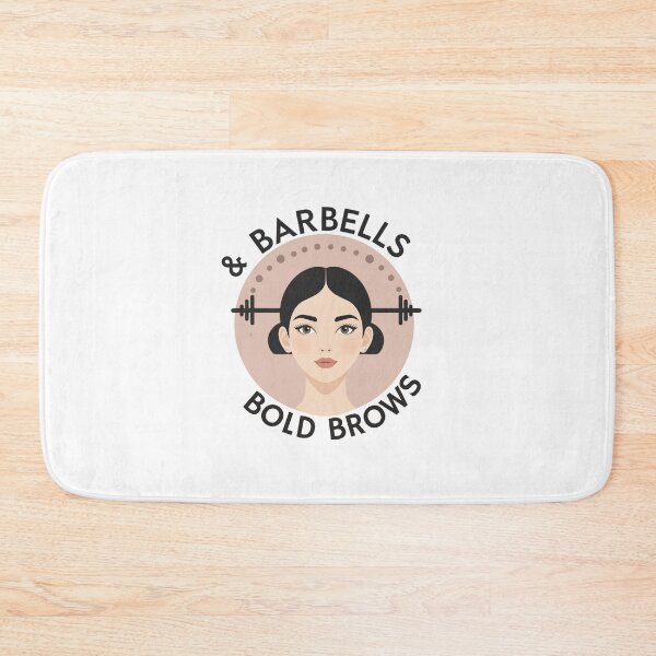 Item preview, Barbells & Bold Brows – Fitness Motivation Quote for Phone Case & Apparel designed and sold by TubaPrints.