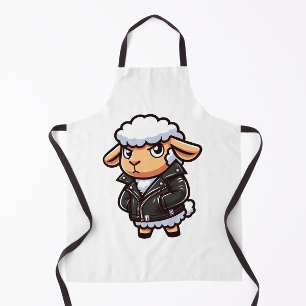 Item preview, Rebel Cartoon Sheep – Soft Wool & Rock Style designed and sold by Confuzz1ed.