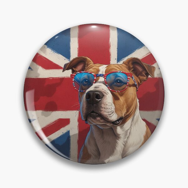 Item preview, Patriotic staffi lover UK flag england designed and sold by jackoslimited.