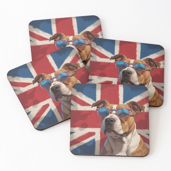 Item preview, Patriotic staffi lover UK flag england designed and sold by jackoslimited.