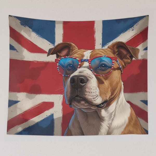 Item preview, Patriotic staffi lover UK flag england designed and sold by jackoslimited.