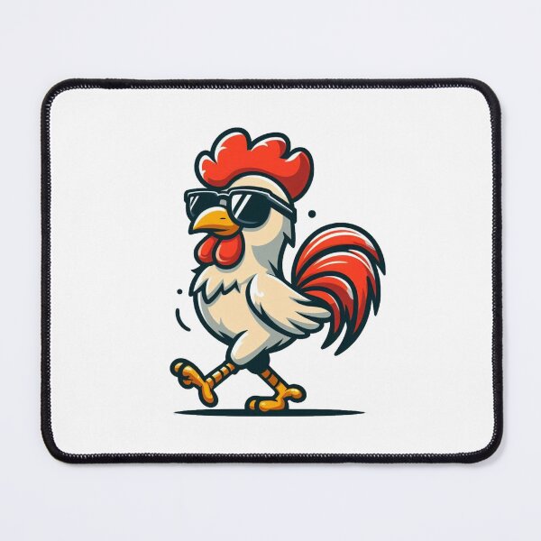 Item preview, Cocky Cartoon Rooster with Shades – Farmyard Swagger designed and sold by Confuzz1ed.