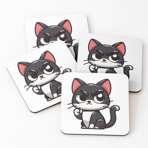 Item preview, Confident Cartoon Cat with Sass – Cool Feline Stare designed and sold by Confuzz1ed.