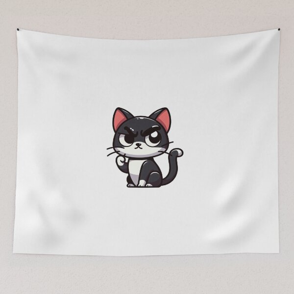 Item preview, Confident Cartoon Cat with Sass – Cool Feline Stare designed and sold by Confuzz1ed.