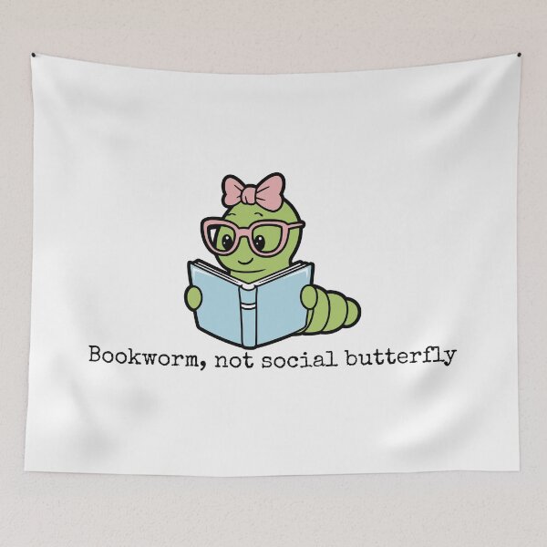 Item preview, Caterpillar Reading – "Bookworm, Not Social Butterfly" Book Lover designed and sold by holaitssher.