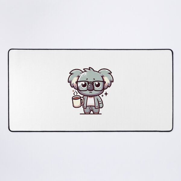 Item preview, Koala de dibujos animados cansado con café – Animal de humor matutino designed and sold by Confuzz1ed.