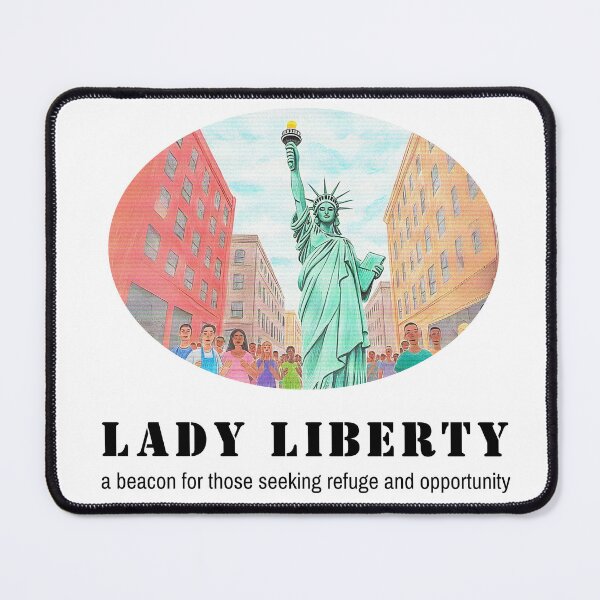 Item preview, Lady Liberty – A Beacon for Refuge and Freedom designed and sold by Ren's Red.