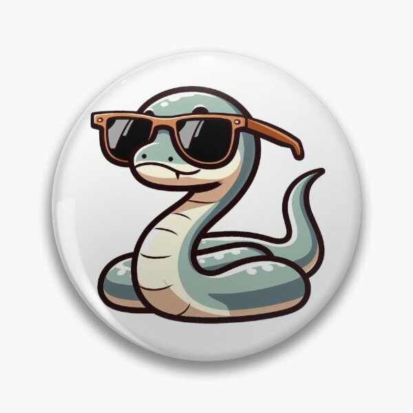 Artikelvorschau, Schlaue Cartoon-Schlange mit Sonnenbrille – Glatter Schlangenstil entworfen und verkauft von Confuzz1ed.