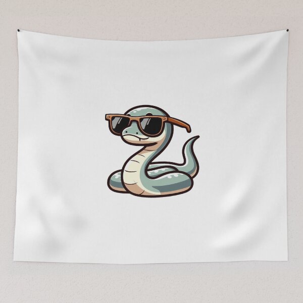 Item preview, Sly Cartoon Snake in Sunglasses – Smooth Serpent Style designed and sold by Confuzz1ed.